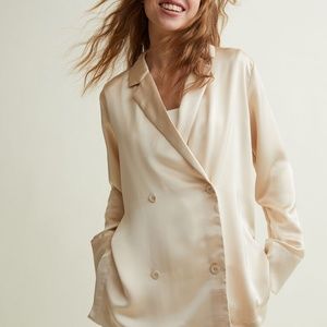 Women's H&M Double Breasted Satin Shirt (size S)